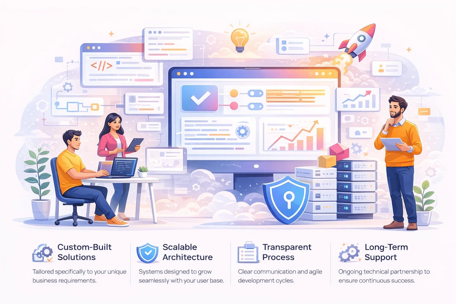 Renshok team building secure and scalable digital solutions for business growth across global markets