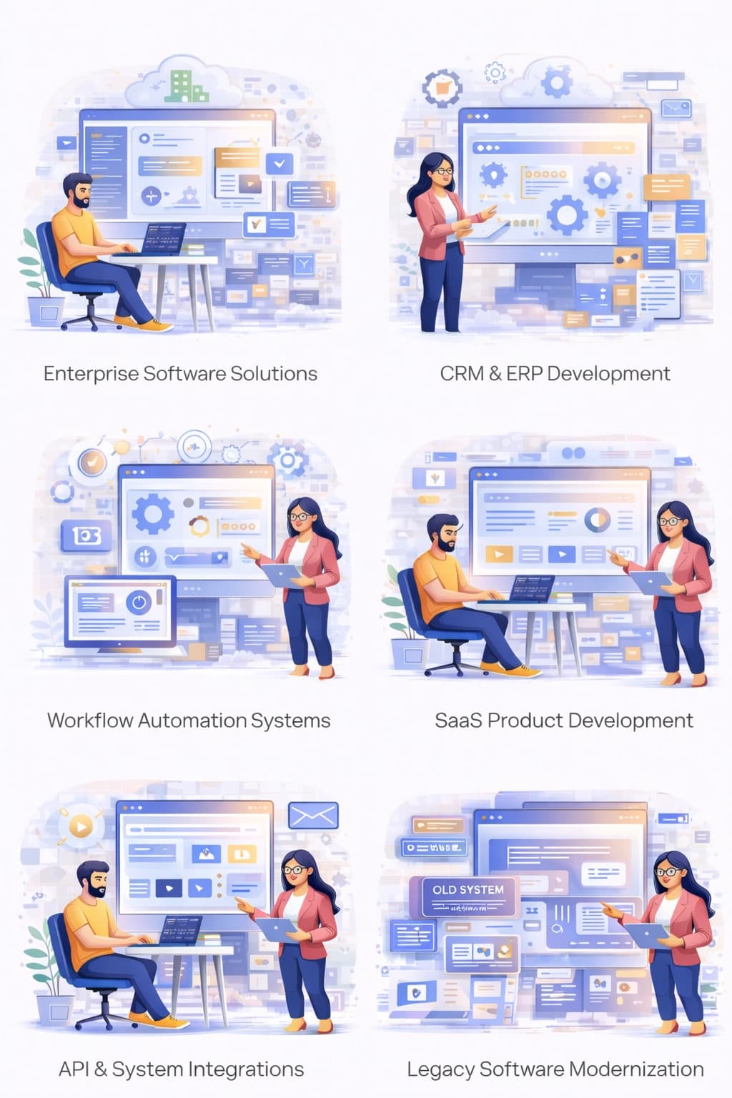 Enterprise software, CRM ERP development, SaaS products and API integrations by Renshok in India and worldwide