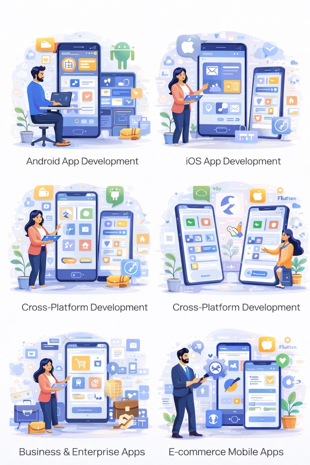 Android, iOS and cross-platform mobile app development services by Renshok for businesses in India and worldwide